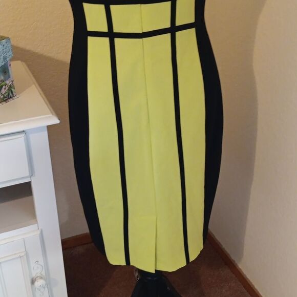Calvin Klein Bright Yellow and Black Dress - Picture 7 of 10